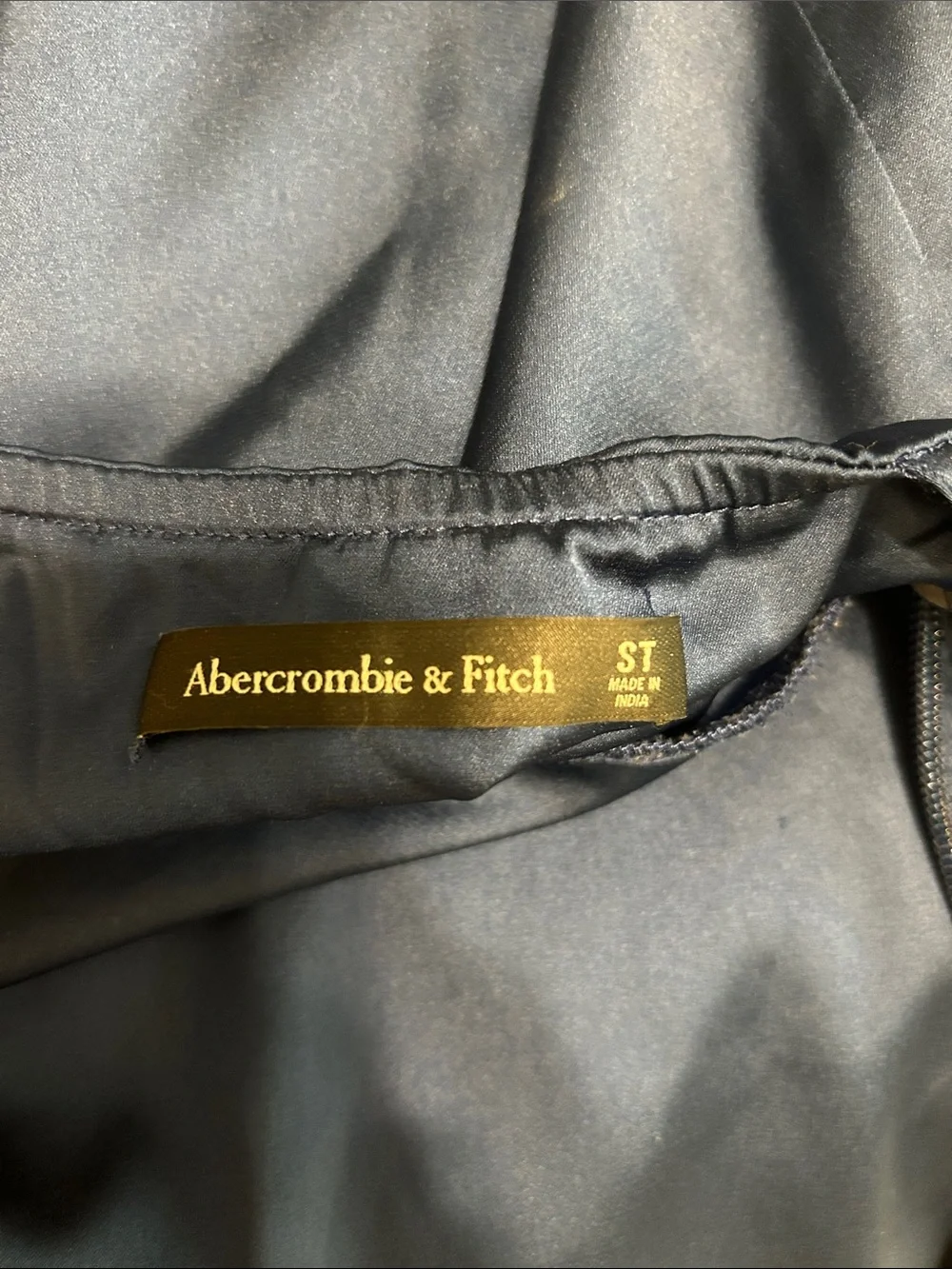 Abercrombie & Fitch Navy Twist-Front Maxi Dress
